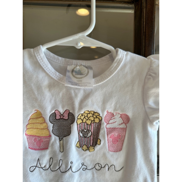 18m “Allison” Embroidered Disney BB Blanks Boutique Bundle Ruffle Top - Picture 5 of 5